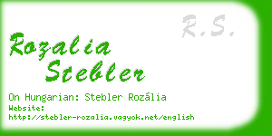 rozalia stebler business card